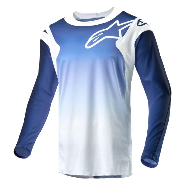 Cross Trikot Alpinestars Racer Hoen White Dark Navy Light Blue