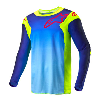 Cross Trikot Alpinestars Racer Hoen Yellow Fluo Blue Night Navy