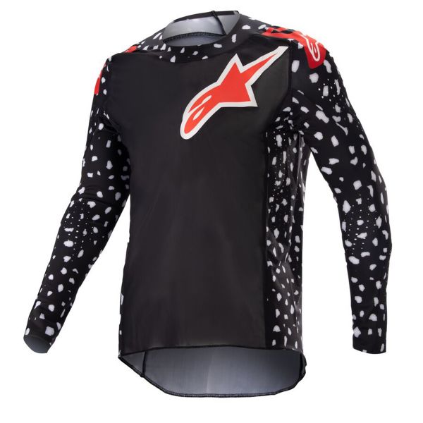 Cross Trikot Alpinestars Racer North Black Neon Red Kid