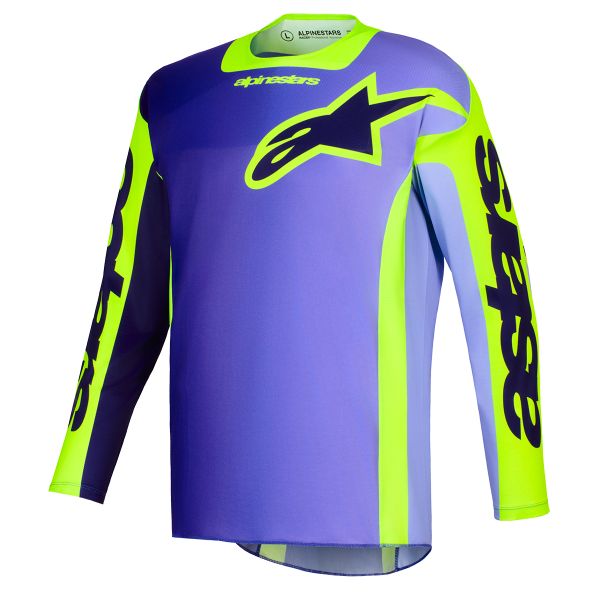 Cross Trikot Alpinestars Racer Portl Jersey Purple Yellow Fluo