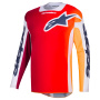 Cross Trikot Alpinestars Racer Portl Jersey Red Light Gray Dark Gray