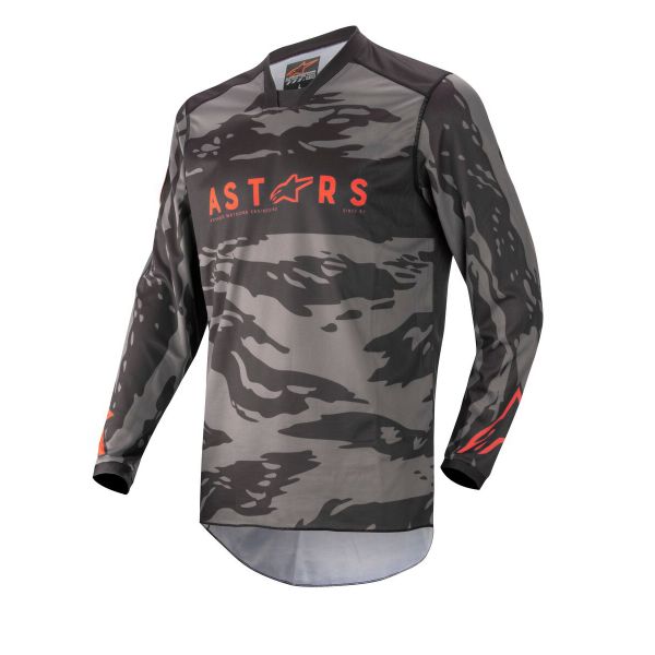 Cross Trikot Alpinestars Racer Tactical Camo Red Fluo