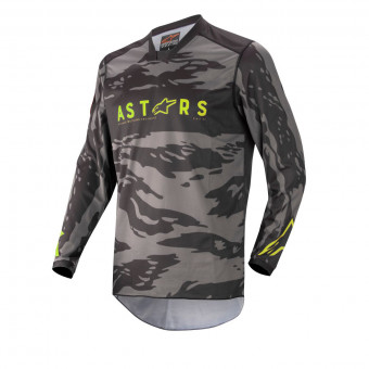 Cross Trikot Alpinestars Racer Tactical Camo Yellow Fluo Kid