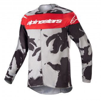 Cross Trikot Alpinestars Racer Tactical Cast Grey Camo Mars Red Kid