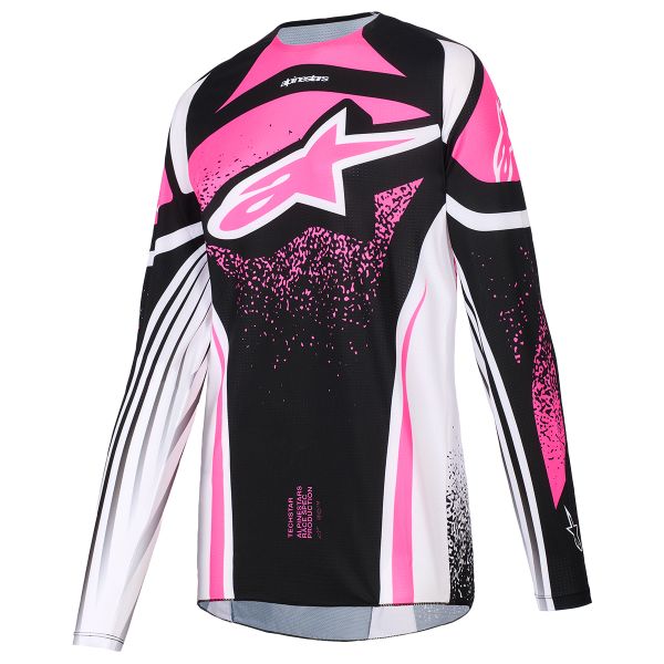 Cross Trikot Alpinestars Stella Techstar Nomur Jersey Black White Fuchsia