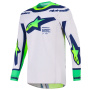 Cross Trikot Alpinestars Supertech Vista Jersey Light Gray Yellow Fluo Blue