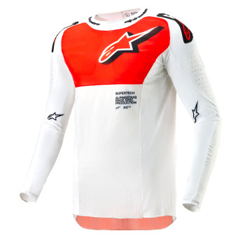 Cross Trikot Alpinestars Supertech Ward White Hot Orange