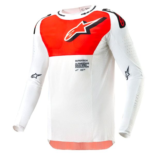 Cross Trikot Alpinestars Supertech Ward White Hot Orange