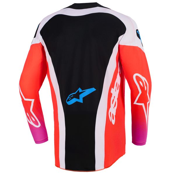 Alpinestars Techstar Knif Jersey Light Gray Orange Fluo Black