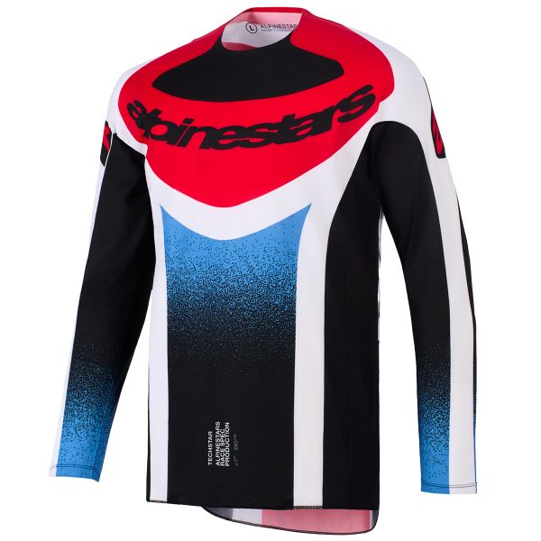 Cross Trikot Alpinestars Techstar Nomur Jersey Black White Red