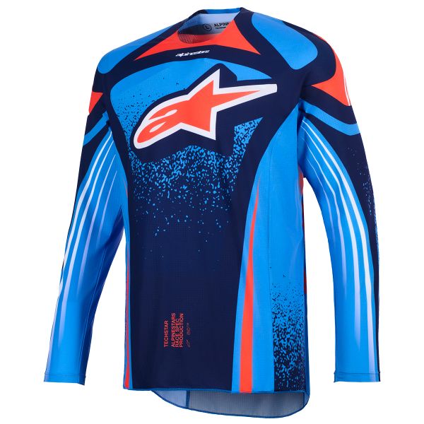 Cross Trikot Alpinestars Techstar Nomur Jersey Dark Navy Orange Ucla Blue