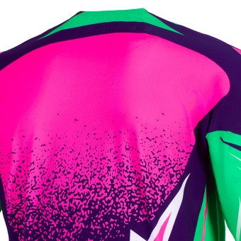 Alpinestars Techstar Nomur Jersey Deep Purple Green Pink Fluo