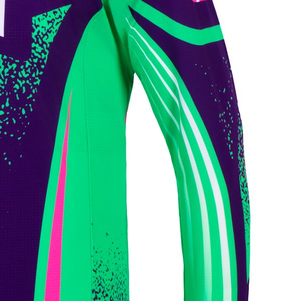 Alpinestars Techstar Nomur Jersey Deep Purple Green Pink Fluo