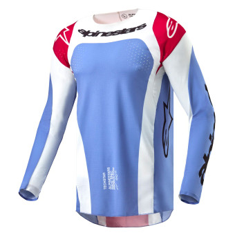 Cross Trikot Alpinestars Techstar Ocuri Light Blue Mars Red White