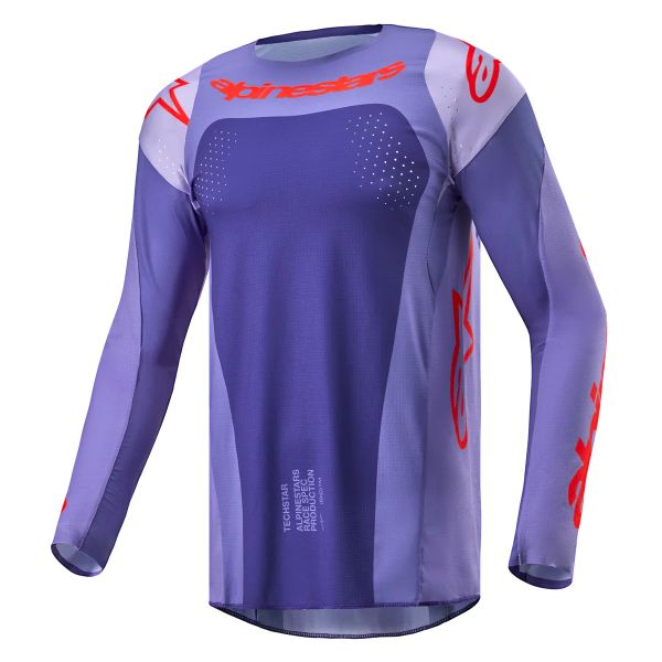 Cross Trikot Alpinestars Techstar Ocuri Purple Hot Orange