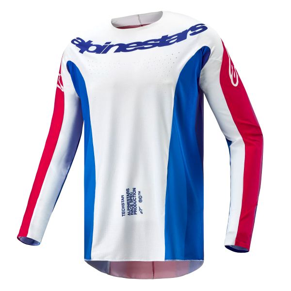 Cross Trikot Alpinestars Techstar Pneuma Blue Mars Red White