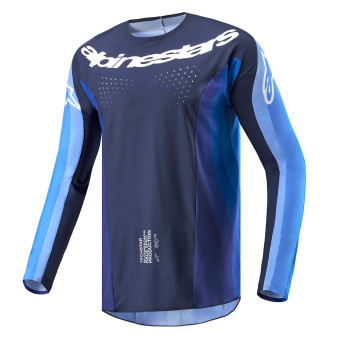Cross Trikot Alpinestars Techstar Pneuma Dark Navy Light Blue