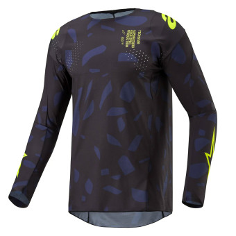 Cross Trikot Alpinestars Techstar Rantera Black Navy Yellow Fluo