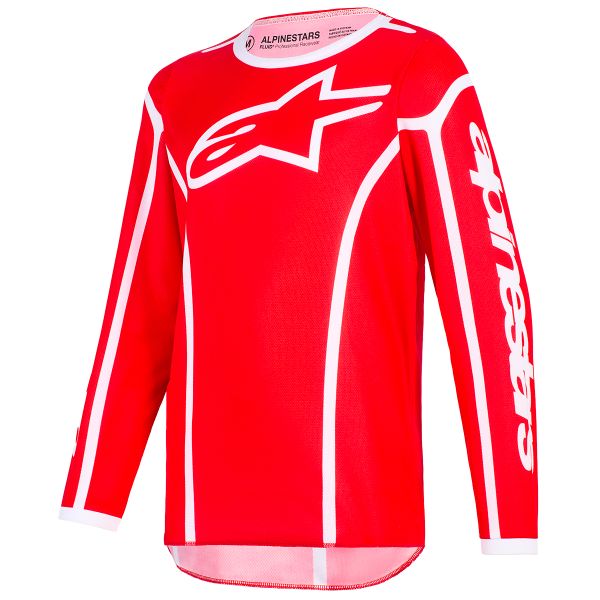 Cross Trikot Alpinestars Youth Fluid Apex Jersey Red White
