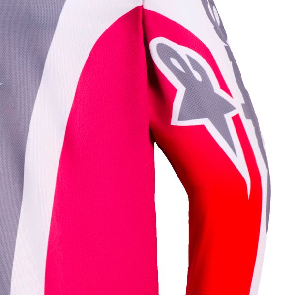 Alpinestars Youth Fluid Portl Jersey Red Light Gray Dark Gray