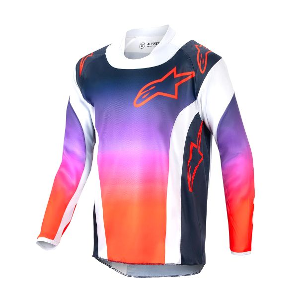 Cross Trikot Alpinestars Youth Racer Hoen Light Grey Hot Orange Black