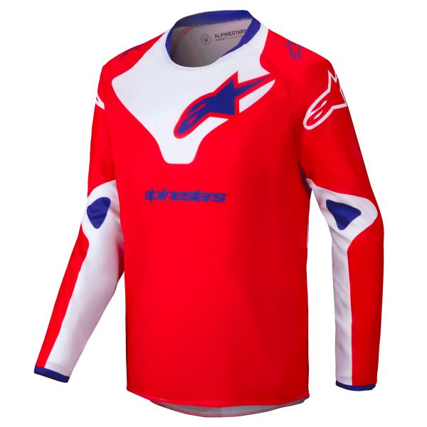 Cross Trikot Alpinestars Youth Racer Veil Bright Red White Cross Trikot Alpinestars Youth Racer Veil Bright Red White