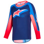Cross Trikot Alpinestars Youth Supertech Vista Jersey Dark Navy Hot Coral Cobalt