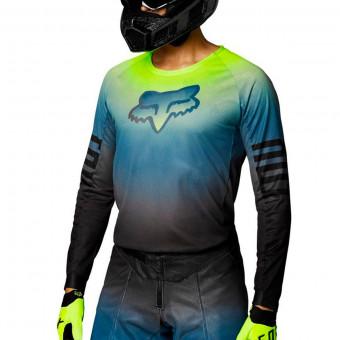 Cross Trikot FOX Airline Reepz Black Yellow