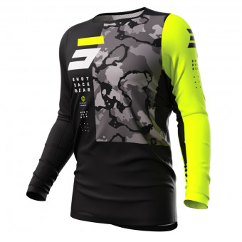 Cross Trikot SHOT Contact Camo 2.0 Neon Yellow