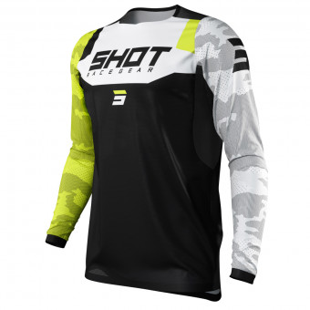 Cross Trikot SHOT Contact Camo Neon Yellow