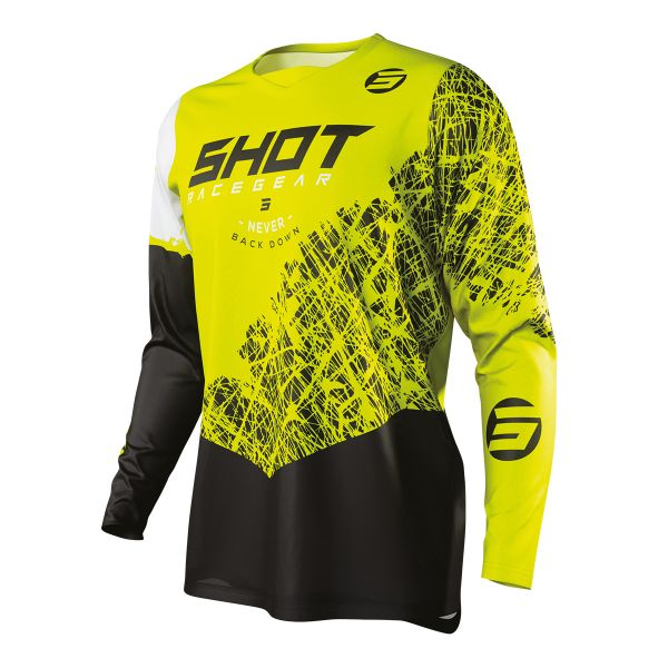 Cross Trikot SHOT Devo Storm Lime Kid