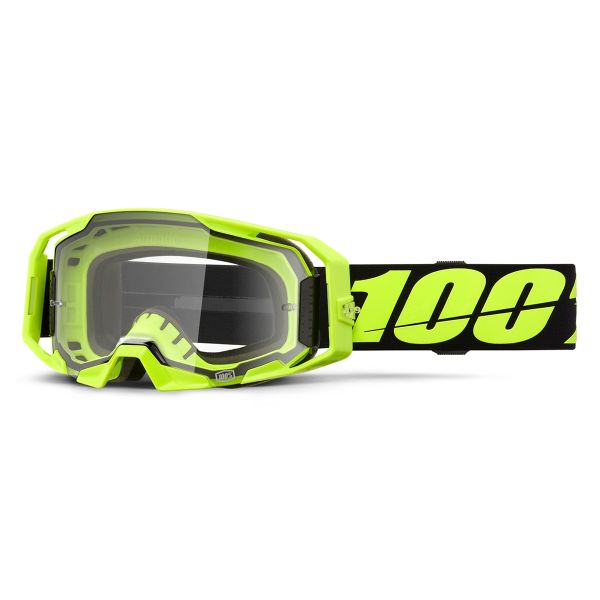 Crossbrille 100% Armatic Fluo Gelb - Klarer Bildschirm