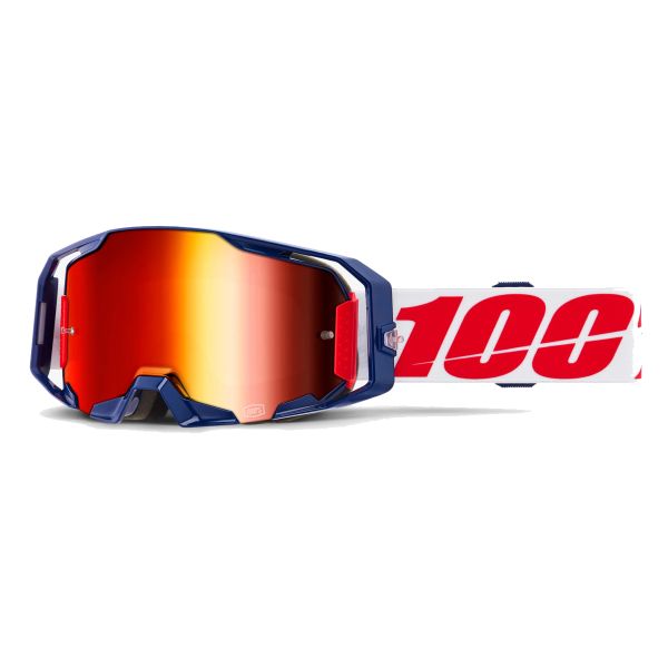 Crossbrille 100% Armatic Mach Z - Spiegelbildschirm Rot