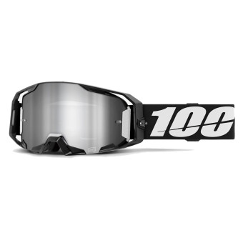 Crossbrille 100% Armatic Schwarz - Spiegelbildschirm Silver Flash