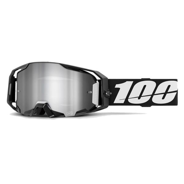 Crossbrille 100% Armatic Schwarz - Spiegelbildschirm Silver Flash
