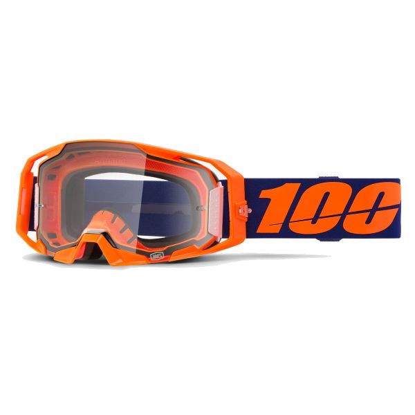 Crossbrille 100% Armatic Fluo Orange - Klarer Bildschirm