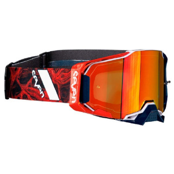 Crossbrille 100% Armega Seven Onyx - Roter Spiegelbildschirm