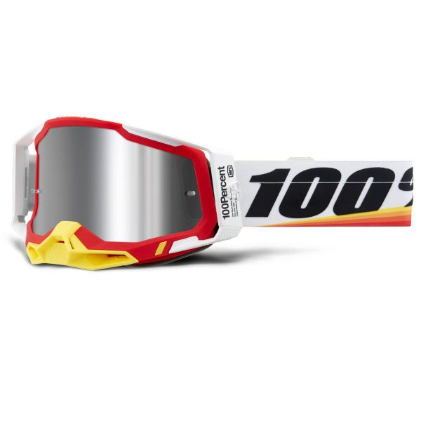 Crossbrille 100% Racecraft 2 Arsham Red - Iridium Silver
