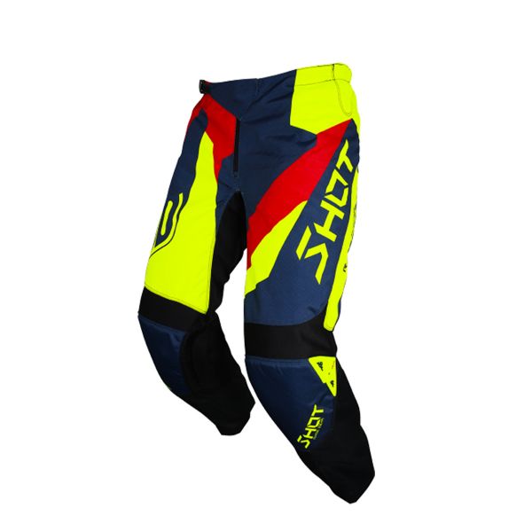 Cross Hose SHOT Devo Alert Blue Red Neon Yellow Pant