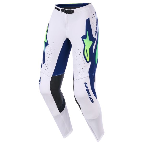 Cross Hose Alpinestars Supertech Vista Pants Light Gray Yellow Fluo Blue