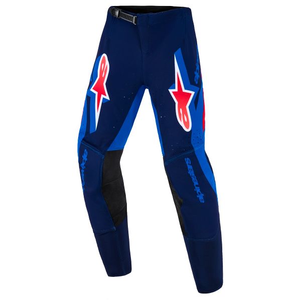 Cross Hose Alpinestars Youth Supertech Vista Pants Dark Navy Hot Coral Cobalt
