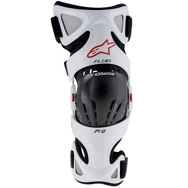 Cross Knieprotektoren Alpinestars Fluid Pro Set White Red
