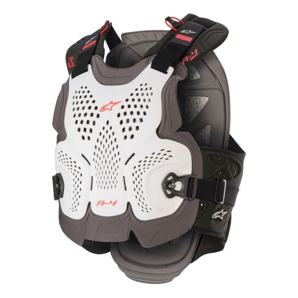 Brustpanzer Alpinestars A-4 Max Chest Protector White Anthracite Red