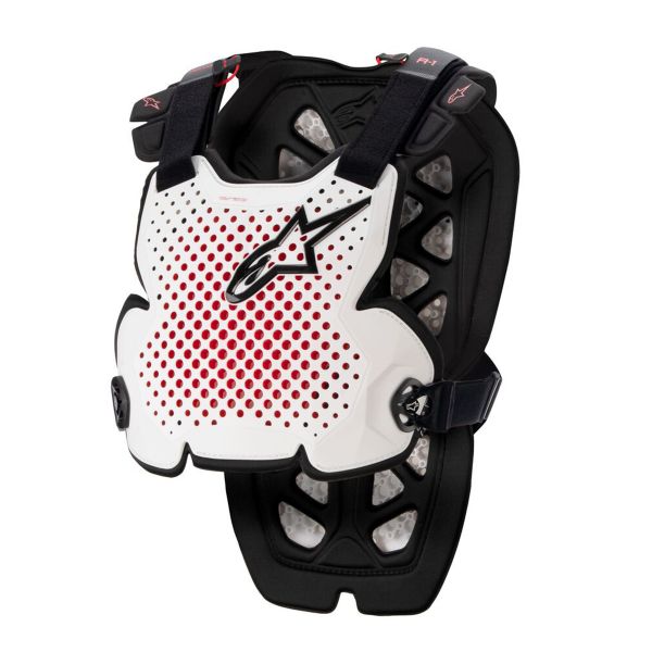 Brustpanzer Alpinestars A-1 Chest Protector White Black Red Brustpanzer Alpinestars A-1 Chest Protector White Black Red