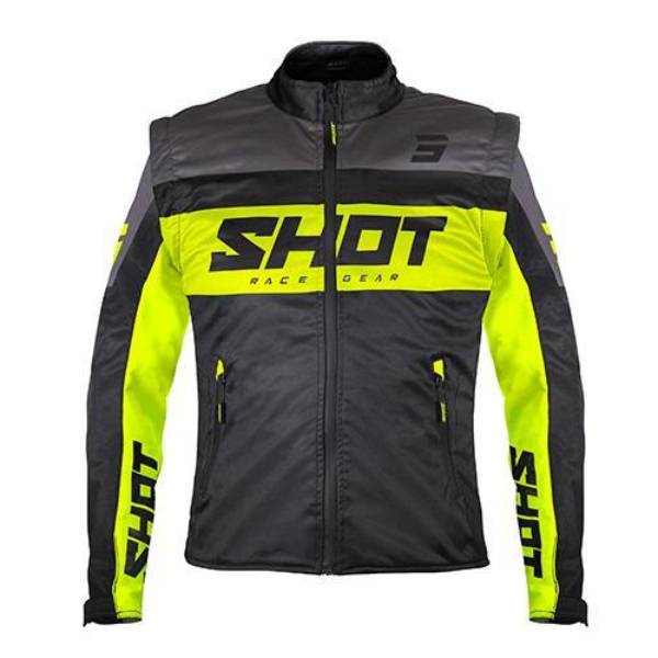 Cross Jacke SHOT Softshell Lite 3.0 Black Neon Yellow