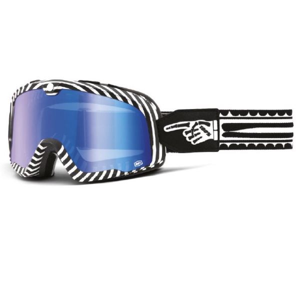Motorrad-Sichtschutzmasken 100% Barstow Death Spray Blue Lens