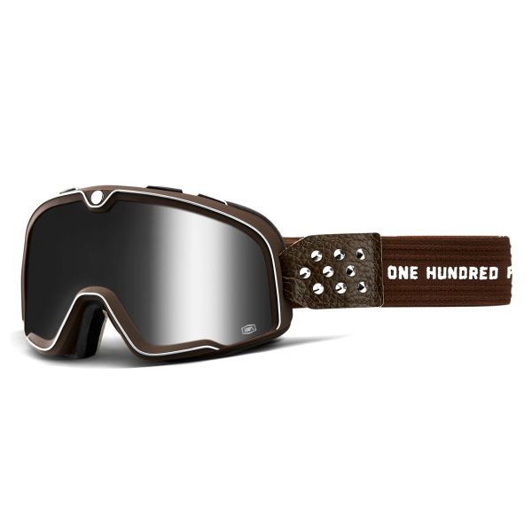 Motorrad-Sichtschutzmasken 100% Barstow Garage Mirror Silver Lens