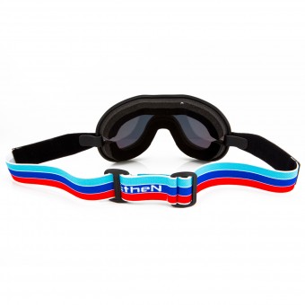 Ethen Cafe Racer Azur Blau Rot Brille