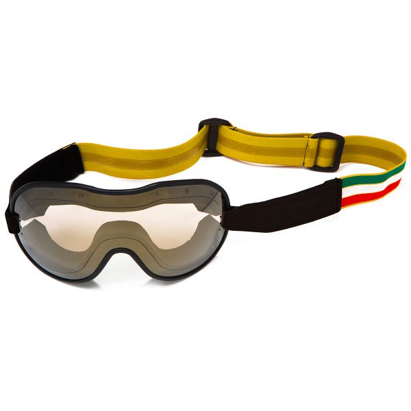 Motorrad-Sichtschutzmasken Ethen Cafe Racer Italie Patch Schwarz Brille