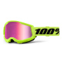 Crossbrille 100% Strata 2 Neon Yellow - Iridium Pink